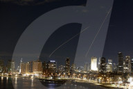 Interceptor Missiles Over Tel Aviv