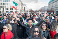 Irani exiles hold  rally supporting prince Reza Pahlevi