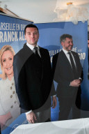 Press Conference Held By Bardella And Allisio In Marseille - France