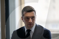 Press Conference Held By Bardella And Allisio In Marseille - France