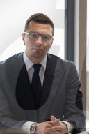 Press Conference Held By Bardella And Allisio In Marseille - France