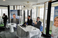 Press Conference Held By Bardella And Allisio In Marseille - France