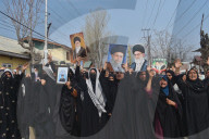 Shia Muslims in Kashmir mourn Iran leader Ali Khamenei