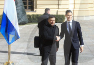 Meeting of Ukrainian President and Dutch PM in Kyiv - Ukraine