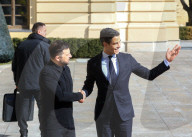 Meeting of Ukrainian President and Dutch PM in Kyiv - Ukraine