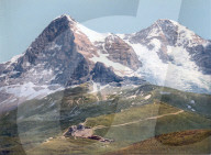 switzerland, europe, kleine scheidegg, mount eiger and monch, bernese oberland, canton berne, bern, canton berne, bern