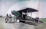 airplane, biplane, bristol, fighter, aircraft, australian, flying corps, el mejdel, base, pilot, ottoman empire, middle east, world war i, war, world war, 1914-1918, palestine, 1918,