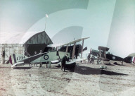 airplane, biplane, bristol, fighter, aircraft, australian, flying corps, el mejdel, base, pilot, ottoman empire, middle east, world war i, war, world war, 1914-1918, palestine, 1918,