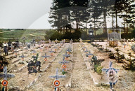 french, military cemetery, battle, verdun, western front, world war i, war, world war, europe, 1914-1918, france, 1916, autochrome, cemetery, tombs