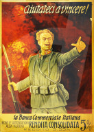 first world war, wwi, world war i, world war, war, europe, propaganda, poster, italy, italian, soldier, military, army, gun, bayonet propaganda poster, fire, flames, war loan, war bond, bond, loan, borrowing, 1917