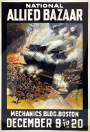 first world war, wwi, world war i, world war, war, europe, propaganda, poster, usa, american, propaganda poster, fight scene, trench, tank, explosion, bazaar, charity, 1917