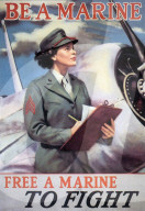 world war ii, second world war, world war, war, poster, propagana, propaganda poster, usa, american, recruitment, woman, uniform, airplane, navy, women's work, female labour, production, 1941