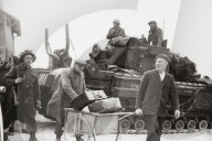 ww ii, historical, war, world war, second world war, operation overlord, overlord, invasion, canadian, infantry, soldier, civilian, d-day, tank, landing, juno beach, june, 1944, bernieres, normandy, france, europe, allies, allied forces,