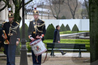 Macron at Ceremony Honoring Victims of Terrorism - Paris