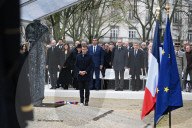 Macron at Ceremony Honoring Victims of Terrorism - Paris
