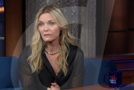 Michelle Pfeiffer fait la promotion de la série "The Madison" lors du talk-show de Stephen Colbert