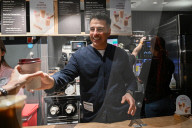 Pret A Manger CEO Pano Christou serves up coffee