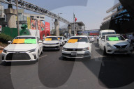 Taxi Drivers Protest Against Taxi App Service At Airport - Mexico