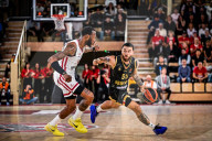 Mike James At Monaco v Olympiakos Basketball Match - Monaco