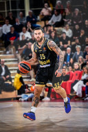 Mike James At Monaco v Olympiakos Basketball Match - Monaco