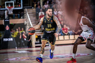 Mike James At Monaco v Olympiakos Basketball Match - Monaco