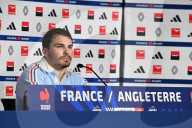 Antoine Dupont At Press Conference Ahead England Match - France