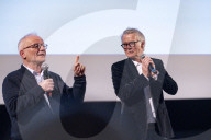 Franck Dubosc reçoit le Prix Jacques Deray à l'Institut Lumière à Lyon pour son film "Un ours dans le Jura"