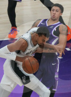 Victor Wembanyama During NBA Game Against Sacramento Kings - Sacramento