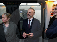 Emmanuel Gregoire and Wife On Metro After Victory - Paris