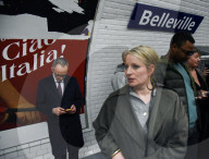 Emmanuel Gregoire and Wife On Metro After Victory - Paris
