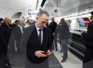 Emmanuel Gregoire and Wife On Metro After Victory - Paris