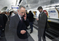 Emmanuel Gregoire and Wife On Metro After Victory - Paris