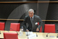 Vincent Bolloré auditionné par la Commission d’enquête sur la neutralité, le fonctionnement et le financement de l’audiovisuel public à l'Assemblée nationale à Paris