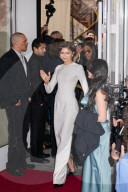 Zendaya arrive à la première de "The Drama" (L'aveu) à Paris