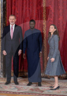 Le roi Felipe VI et la reine Letizia d’Espagne, donnent une réception en l'honneur de la venue de Bassirou Diomaye Faye, président du Sénégal, à Madrid