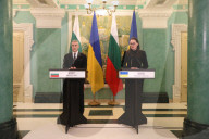 Briefing of Ukrainian and Bulgarian PMs - Kyiv