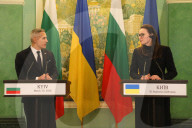 Briefing of Ukrainian and Bulgarian PMs - Kyiv