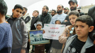 Syrians protest against Israeli death penalty legislation., Daraa, Syria - 03 Apr 2026