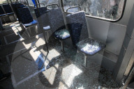 Russian drone attack damages trolleybuses in Dnipro, Ukraine - 17 Apr 2026