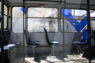 Russian drone attack damages trolleybuses in Dnipro, Ukraine - 17 Apr 2026