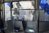 Russian drone attack damages trolleybuses in Dnipro, Ukraine - 17 Apr 2026