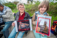 No to the Death Penalty for Palestinians demonstration at ICC in The Hague, Netherlands - 17 Apr 2026