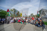 No to the Death Penalty for Palestinians demonstration at ICC in The Hague, Netherlands - 17 Apr 2026