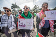 No to the Death Penalty for Palestinians demonstration at ICC in The Hague, Netherlands - 17 Apr 2026
